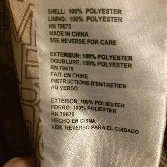 New Michael Kors Raincoat Womens w/ Belt Hideaway Zip Hood Black Sz. XS NWT - Picture 5 of 9